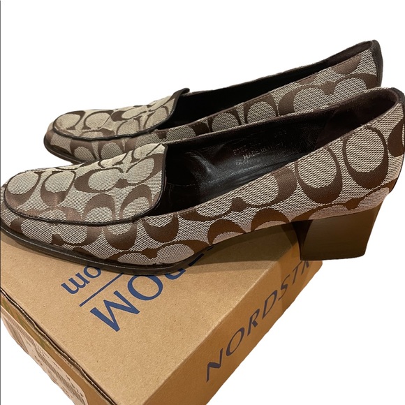 COACH Julia Signature Monogram Loafers - Picture 7 of 9